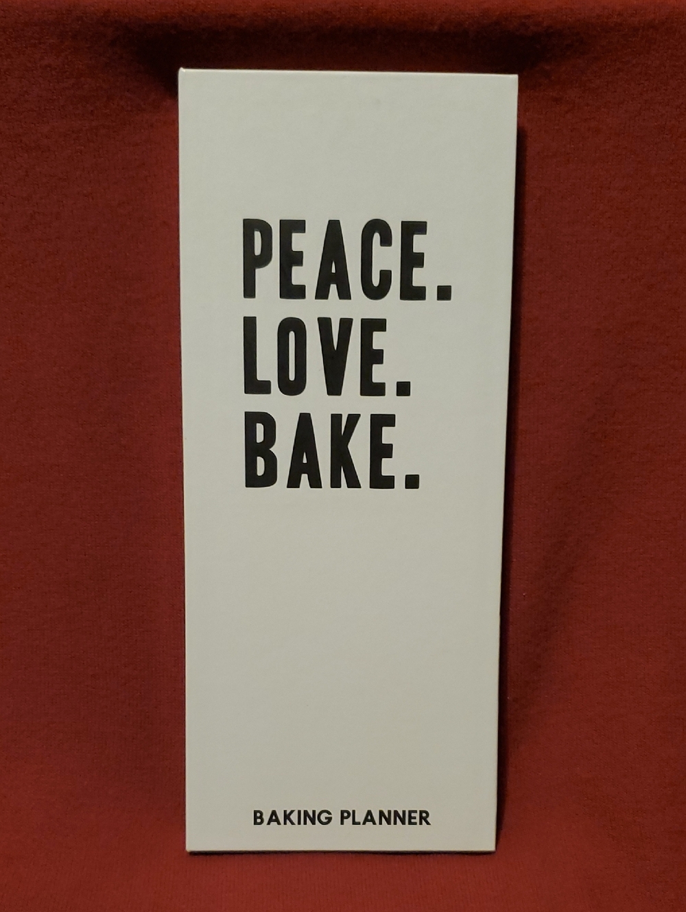Peace. Love. Bake. Baking Planner